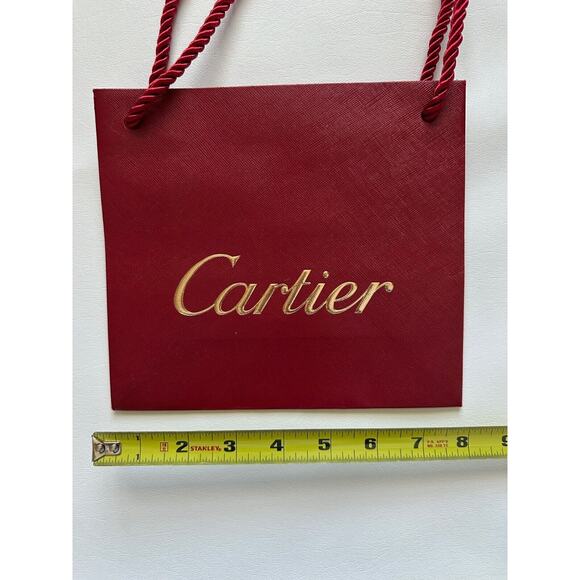 Cartier Textured Gift Bags Burgundy Petite 7 x 7 7/8 in. Set Of Four - Picture 4 of 15